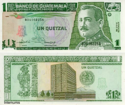 Guatemala  1 Quetzal 1992 (P.80) Erh. UNC