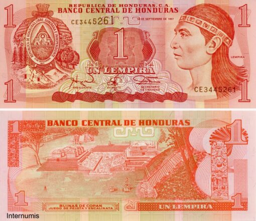 Honduras 1 Lempira 1997 (P.79A) Erh. UNC