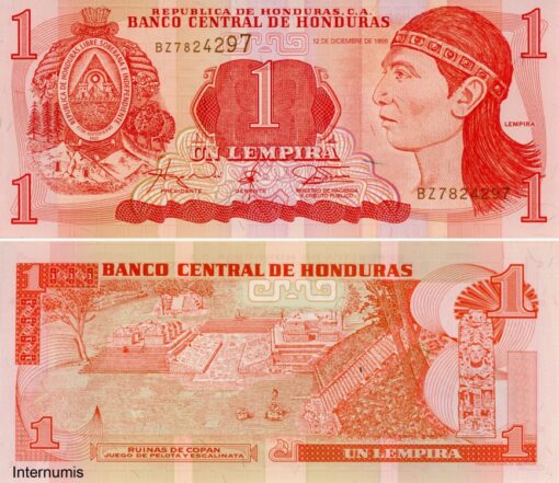 Honduras 1 Lempira 1996 (P.79a) Erh. UNC