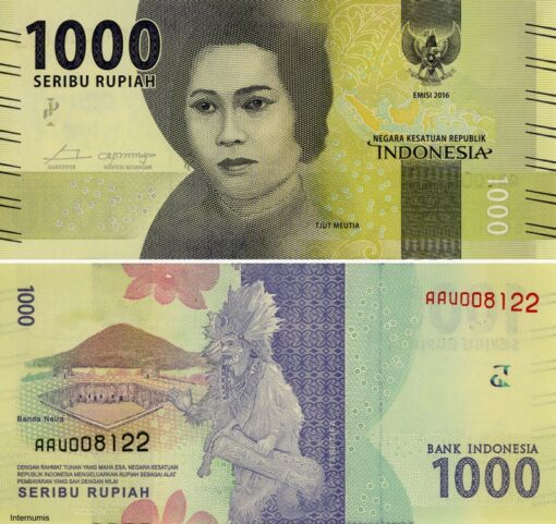 Indonesien 1000 Rupiah 2016 (P.154a) Erh. UNC