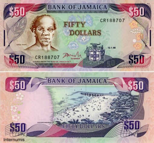 Jamaika 50 Dollars 12.1.1998 (P.73e) Erh. UNC