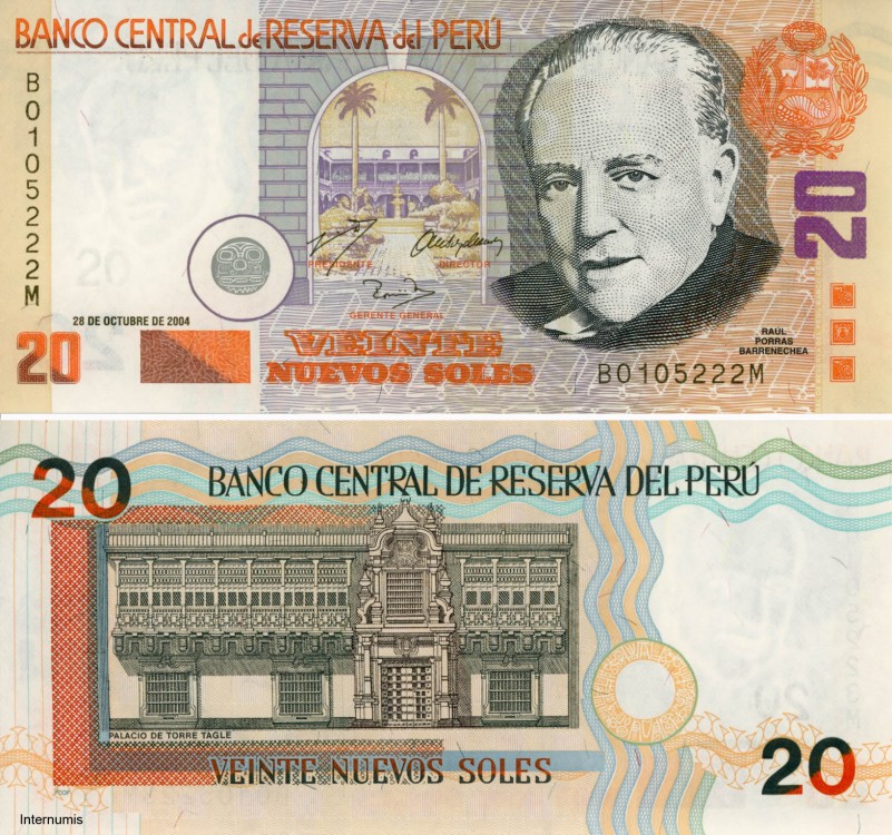 Peru 20 Nuevos Soles 28.10.2004 (P.176b) Erh. UNC