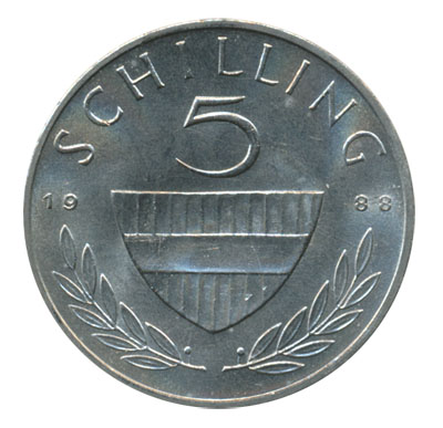 5 Schilling 1988 (KM.2889a) Erh. unc