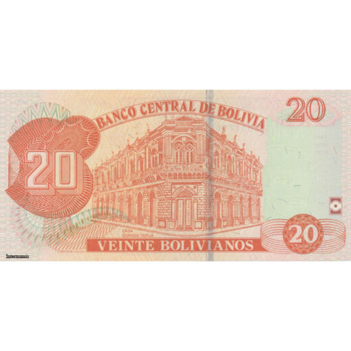 Bolivien 20 Bolivianos L.28.11.1986(2015) J (P.244) Erh. UNC – Bild 2
