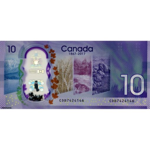 Kanada - 10 Dollars 2017 , Gedenkbanknote , (P.112) Erh. UNC – Bild 2