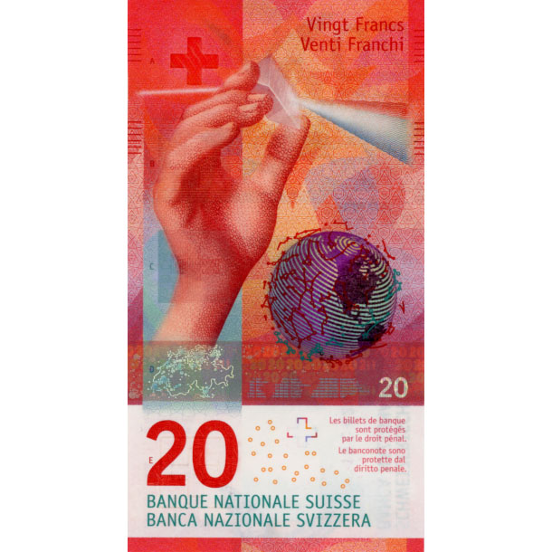 Schweiz - 20 Franken (20)15, (P.76a) Erh. UNC – Bild 2