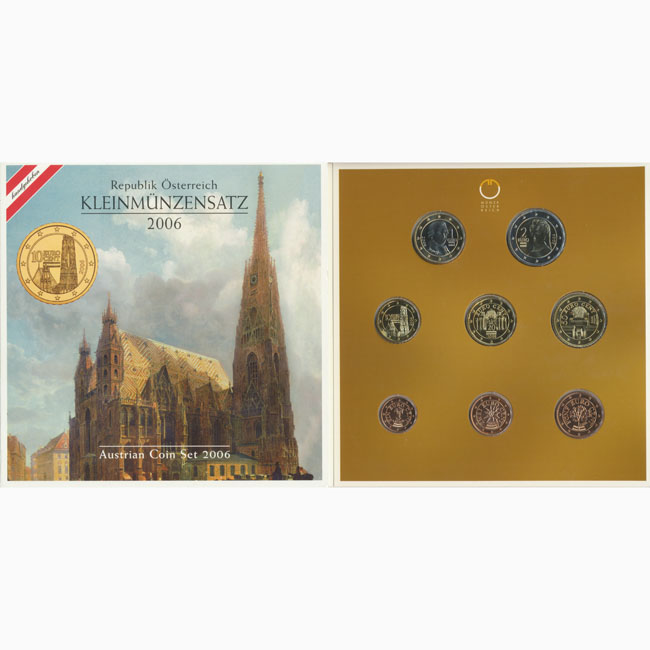 Österreich - offizieller Kleinmünzensatz 2006, (KM.MS15) Erh. Hgh/Blister