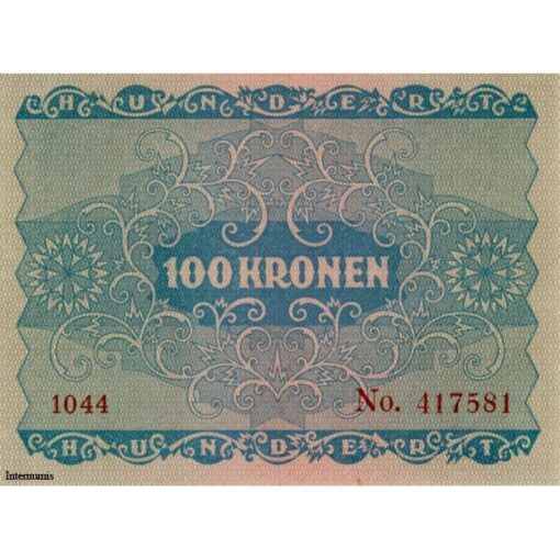 Österr.- Ungarische Bank - 100 Kronen 1922, Vs.Prinzessin Rohan, Rs.Ornamente, (KK.169/ANK 202/P.77) Erh. I – Bild 2