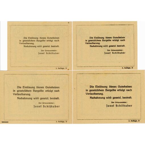Schwödau (OÖ) - 30,50,75,90 Heller ohne Datum , 2. Auflage mit Bst. D , (KKN.S985)III)D) Erh. I – Bild 2