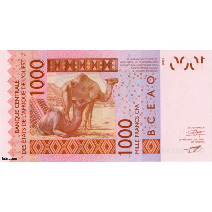 Senegal - 1000 Francs K (20)07, (P.715Ke) Erh. UNC – Bild 2