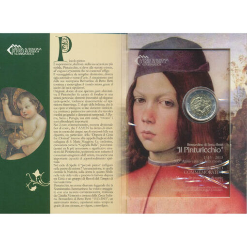 San Marino -  2 Euro 2013, **500. Todestag des italienischen Malers Pinturicchio** , (ANK.105) Erh. Blister