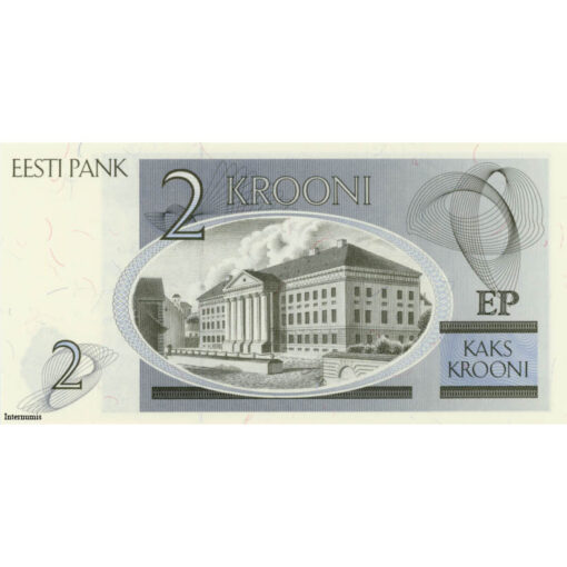 Estland - 2 Krooni 1992 , (P.70a) Erh. UNC – Bild 2