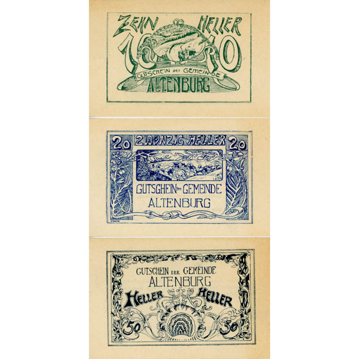 Altenburg/Perg (OÖ) - 10,20,50 Heller o.D.,(1920), Aufl.400 Stück mit Gmstpl.und KN., (KKN.S26)IV)a) Erh. I – Bild 2