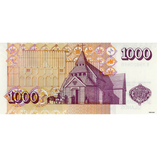 Island - 1000 Kronur  22.5.2001, Us.5, (P.59a) Erh. UNC – Bild 2