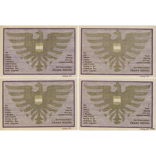 Vieberg(OÖ) - 30,50,75,90 Heller oD.(-1920),Auflage II/3, (KKN.S1110)II)c) Erh. I – Bild 2