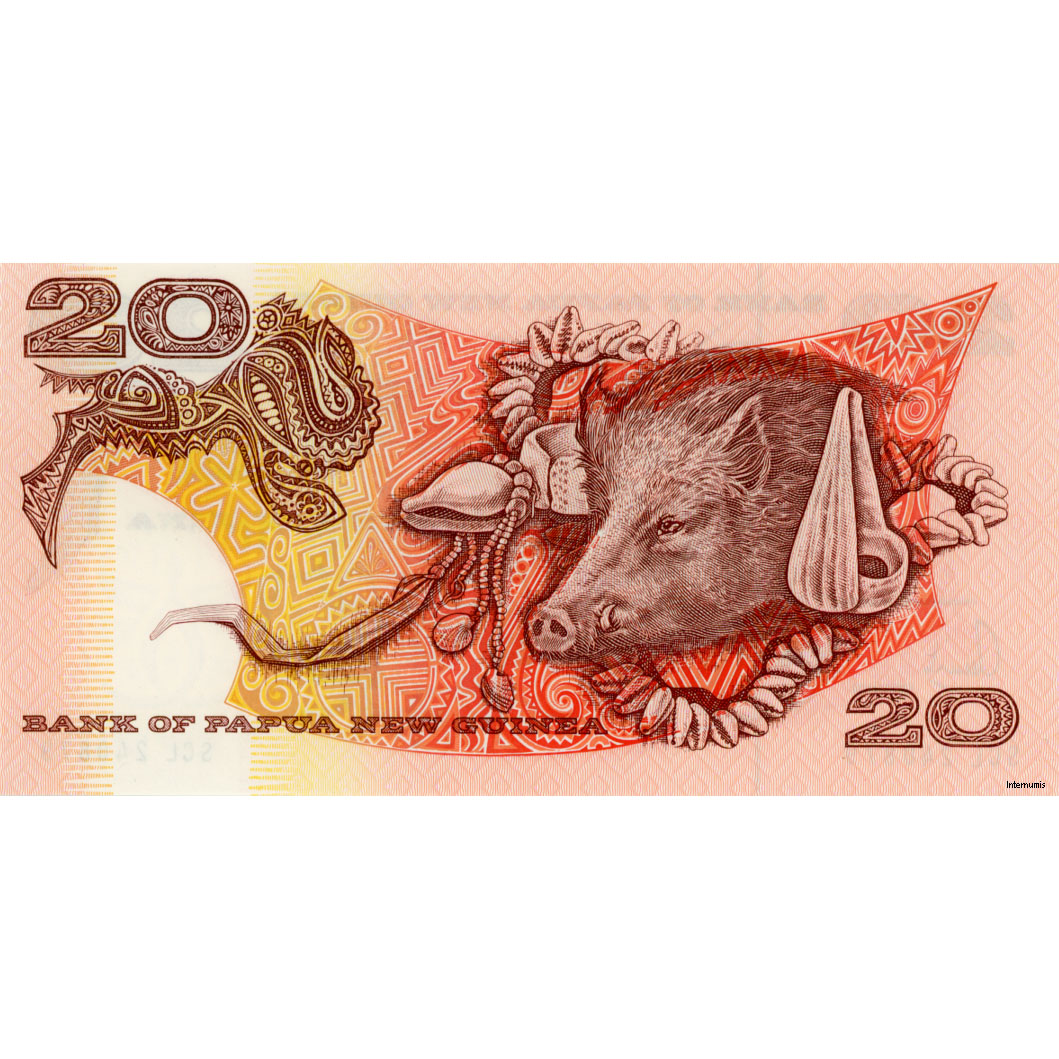 Papua Neu Guinea - 20 Kina ND (2000 - 2001), (P.10d) Erh. UNC – Bild 2