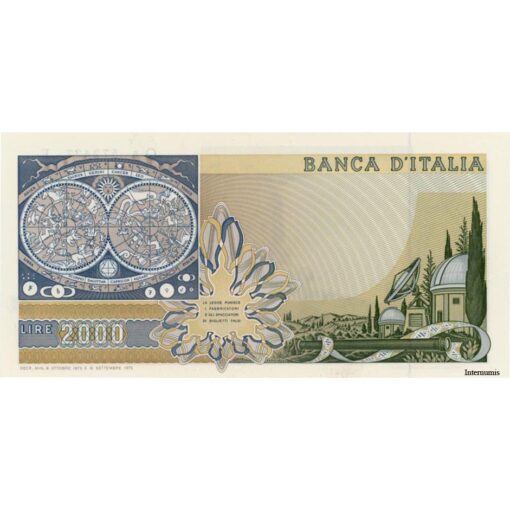 Italien - 2000 Lire 8.10.1973, (P.103a) Erh. UNC – Bild 2
