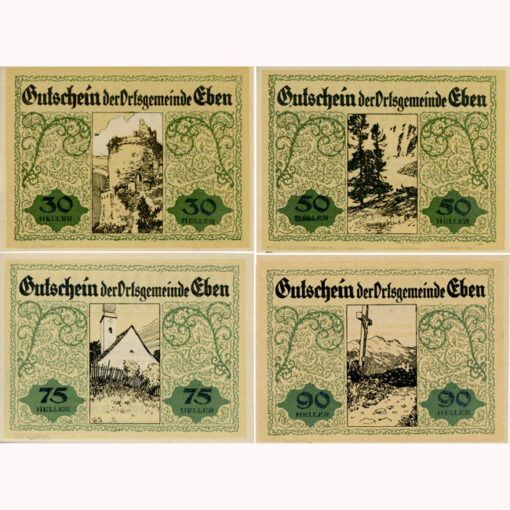Eben(OÖ) - 30,50,75,90 Heller o.D.(-1920),Auflage III, (KKN.S141)II)c) Erh. I – Bild 2