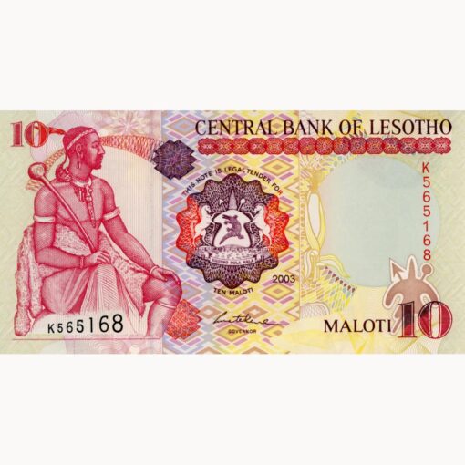 Lesotho - 10 Maloti 2003, (P.15b) Erh. UNC
