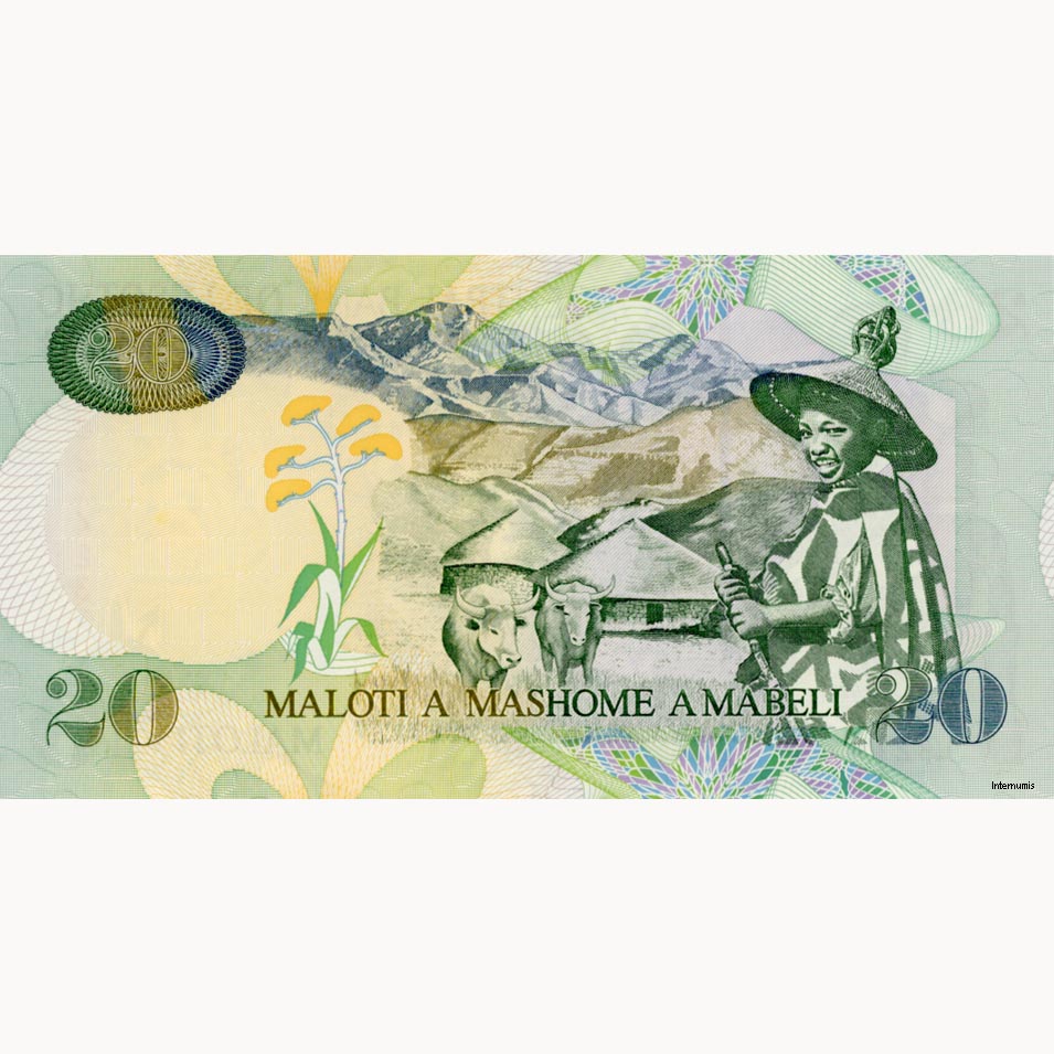 Lesotho - 20 Maloti 2005, (P.16d) Erh. UNC – Bild 2