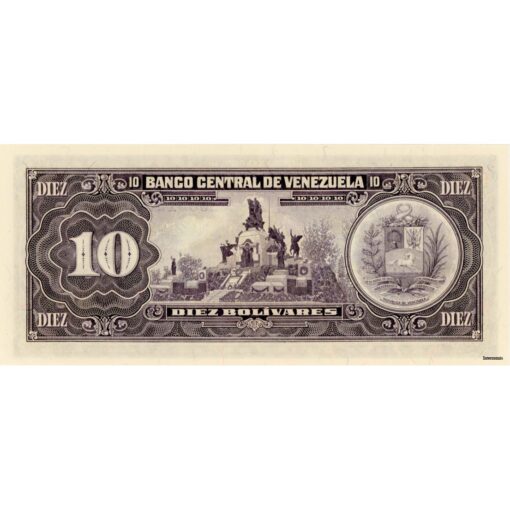 Venezuela - 10 Bolivares 18.3.1986, (P.61a) Erh. UNC – Bild 2