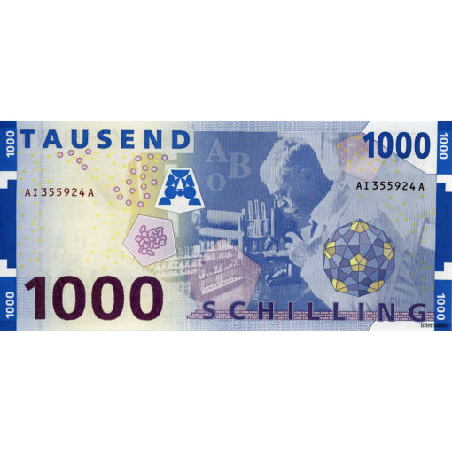 Österr.Nationalbank - 1000 Schilling 1997,Vs.Karl Landsteiner, (KK.262 / Ank 292 / P.155) Erh. I – Bild 2