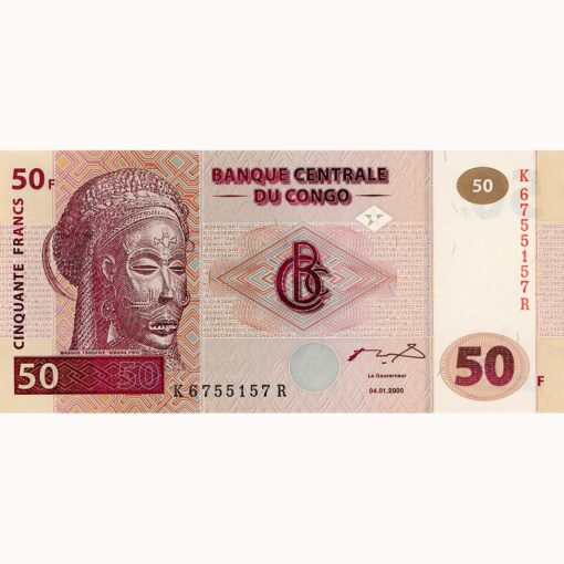Kongo Dem.Republik - 50 Francs 4.01.2000, (P.91A) Erh. UNC