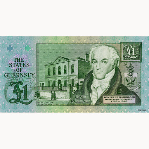 Guernsey - 1 Pound ND (1991), Us.D. M. Clark, (P.52c) Erh. UNC – Bild 2
