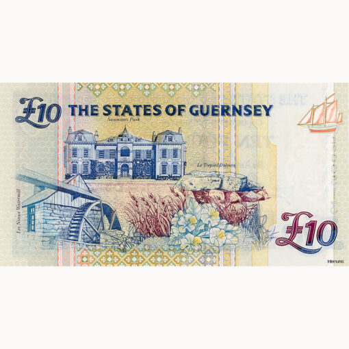 Guernsey - 10 Pounds ND (1996 - 2008), Us.D. M. Clark, (P.57c) Erh. UNC – Bild 2
