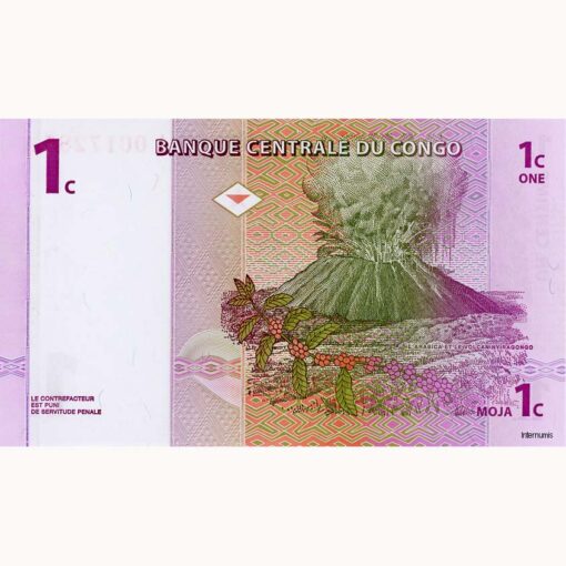 Kongo Dem.Republik - 1 Centime 1.11.1997, (P.80) Erh. UNC – Bild 2