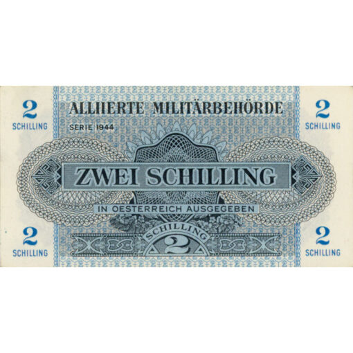 2 Schilling 1944 , Wasserzeichen Wellenlinien, (KK.209b / P.104b / 241b) Erh. I-
