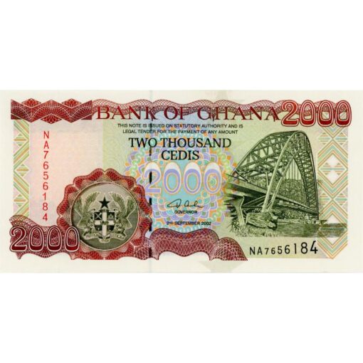 Ghana - 2000 Cedis 2.9.2002, (P.33g) Erh. UNC