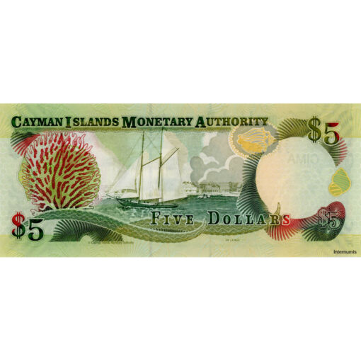Cayman Islands - 5 Dollars 2005, (P.34b) Erh. UNC – Bild 2
