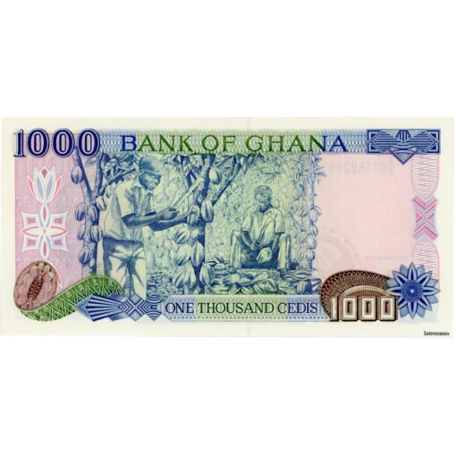 Ghana - 1000 Cedis 22.2.1991, (P.29a) Erh. UNC – Bild 2