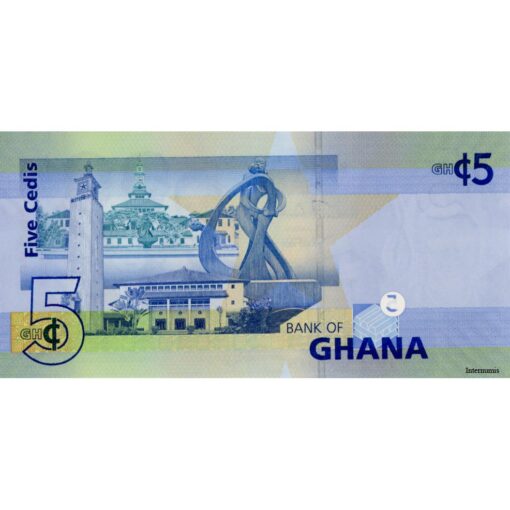 Ghana - 5 Cedis  1.7.2007, (P.38a) Erh. UNC – Bild 2