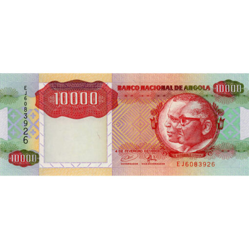 Angola - 10.000 Kwanzas 4.2.1991, (P.131b) Erh. UNC
