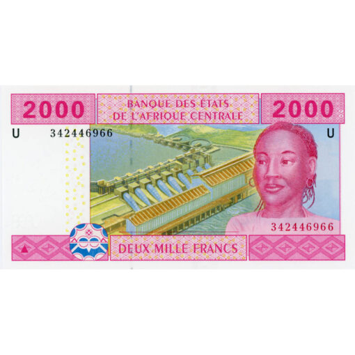 Kamerun  - 2000 Francs 2002 U, (P.208Ud) Erh. UNC