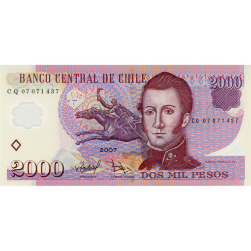 Chile - 2000 Pesos 2007, (P.160b) Erh. UNC