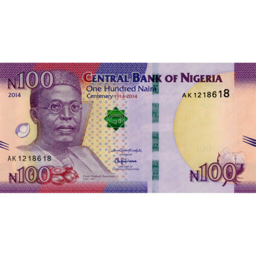 Nigeria - 100 Naira 2014, (P.41) Erh. UNC