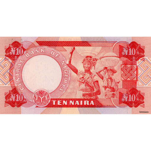 Nigeria - 10 Naira ND(1984-2000), (P.25e) Erh. UNC – Bild 2