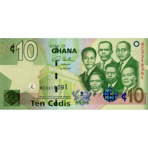 Ghana - 10 Cedis  1.7.2007, (P.39a) Erh. UNC