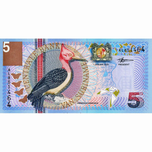 Suriname - 5 Gulden 2000, (P.146) Erh. UNC