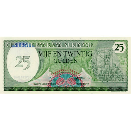 Suriname - 25 Gulden 1.11.1985, (P.127b) Erh. UNC