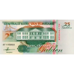 Suriname 25 Gulden 9.7.1991, (P.138a) Erh. UNC