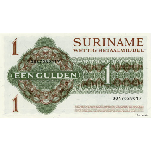Suriname - 1 Gulden 1.12.1984, (P.116h) Erh. UNC – Bild 2