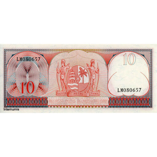 Suriname - 10 Gulden  1.9.1963, (P.121b) Erh. UNC – Bild 2