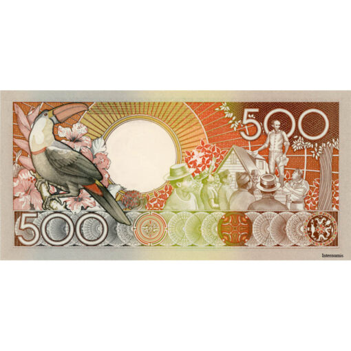 Suriname - 500 Gulden 9.1.1988, (P.135b) Erh. UNC – Bild 2