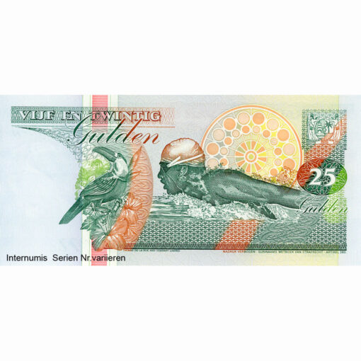 Suriname - 25 Gulden 10.2.1998, (P.138d) Erh. UNC – Bild 2