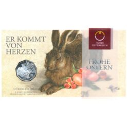 5 Euro 2016, **Dürers Feldhase** , (ANK.30a) Erh. hgh./Blister