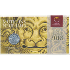 5 Euro 2018, Neujahrsmünze** Löwenkraft**, (ANK.33a) Erh. hgh./Blister